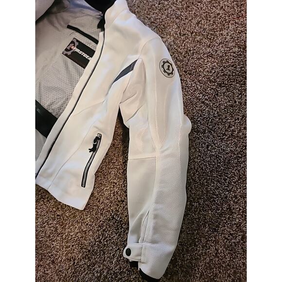 First Gear Womans Large White Mesh Breathable Riding Jacket Padded - Picture 5 of 14